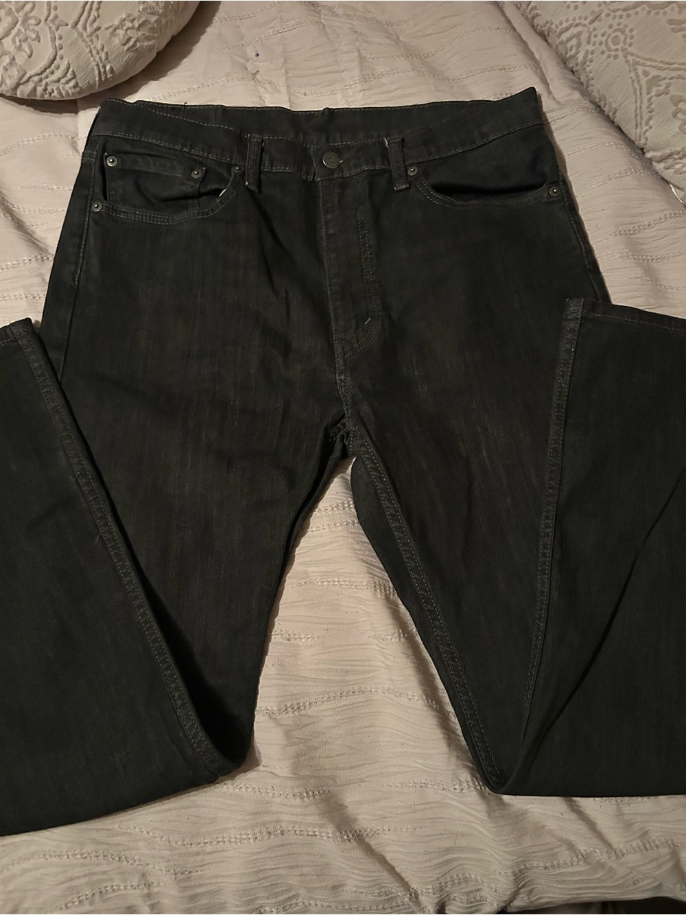 513 Levi's Men's Dark Black Straight Jeans